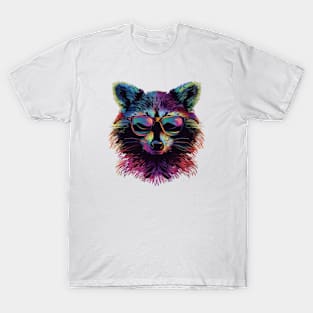 Masked Bandit with Specs: The City's Cunning Critter! T-Shirt